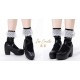 Iris Corolla Customize A Strap Up Chunky Platform Shoes(Reservation/4 Colours/Full Payment Without Shipping)